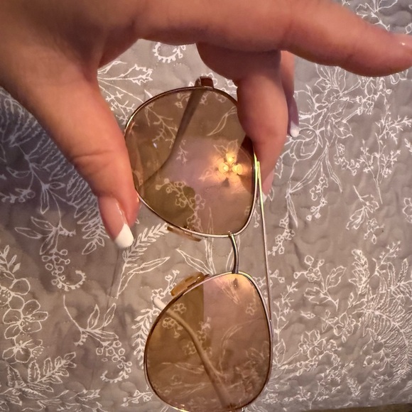 Michael Kors Collection Gold Sunglasses Aviator Style - Picture 1 of 8